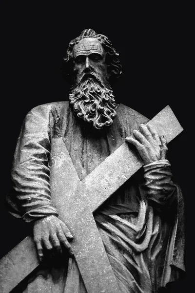 Saint André Apôtre Avec Croix — Photo