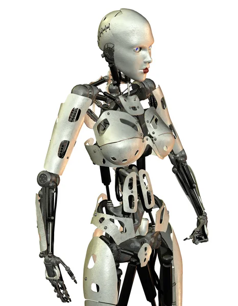 Female combat android — Stock Photo, Image