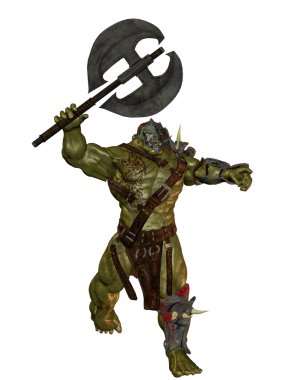 Orc savaş baltası ile