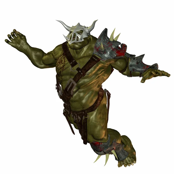 Jumping orc — Stock Photo, Image