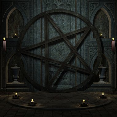 pentagram ile tören alanı