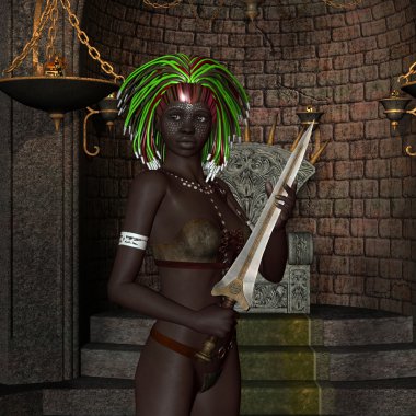 voodoo bir görünüm içinde kadın