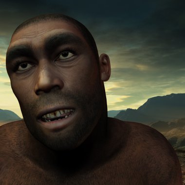 Early humans Homo erectus clipart