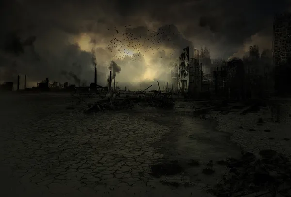 Background - apocalyptic scenario — Stock Image Background - apocalyptic scenario Royalty Free Stock Photos