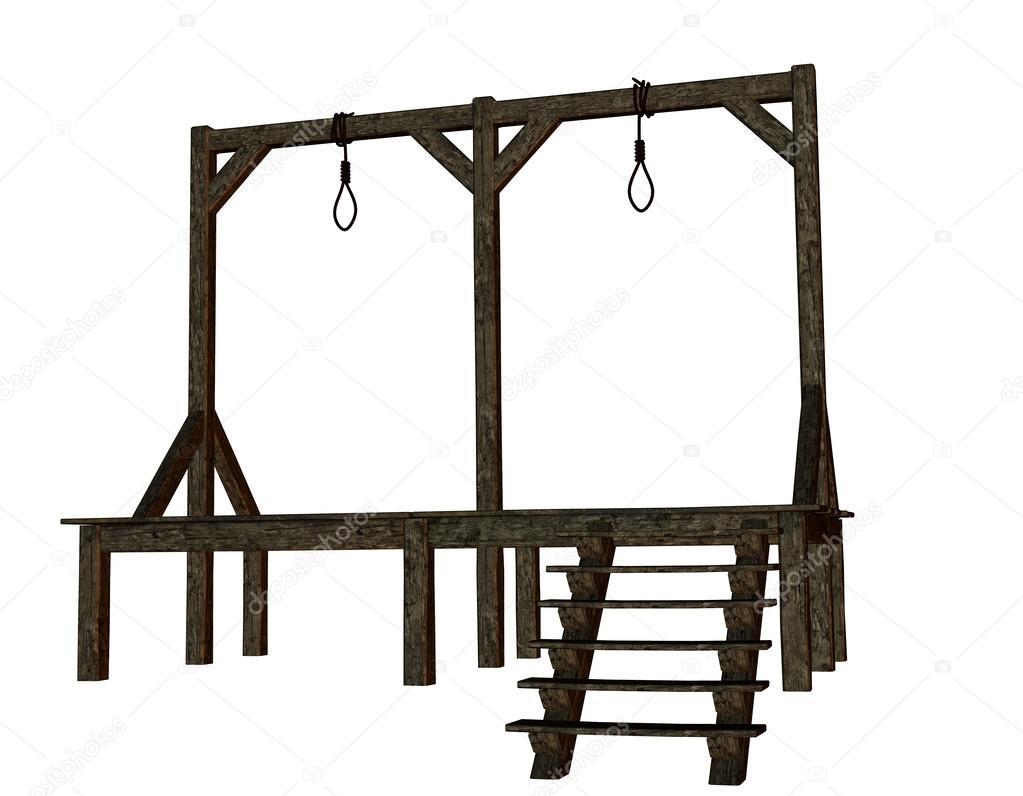 Cutout - gallows from the Middle Ages