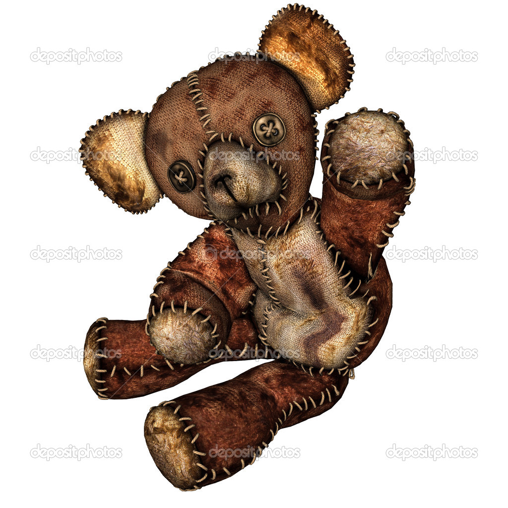 old teddy bear with button eyes