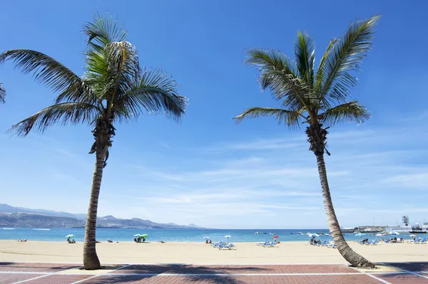 Plaża, las palmas de gran canaria, Hiszpania — Zdjęcie stockowe