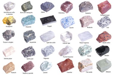 Minerals Isolated clipart