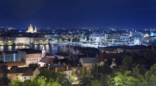 Budapeşte gece panorama