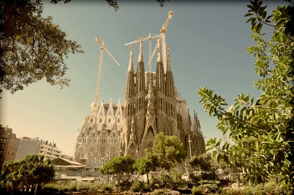 Sagrada Familia Vintage Foto — Stockfoto