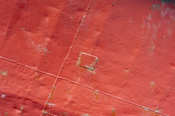 Textura de metal enferrujado vermelho com um grande ponto — Fotografia de Stock