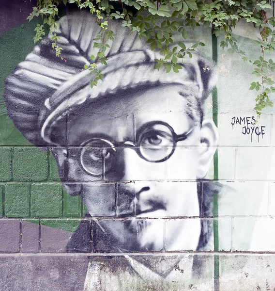 Graffiti James Joyce — Fotografia de Stock