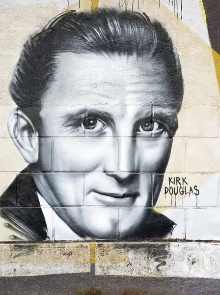 Кірк Дуглас графіті — стокове фото