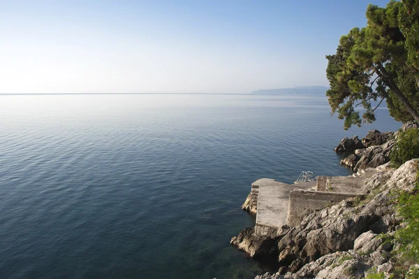 Mar Mediterrâneo Opatija Croácia — Fotografia de Stock