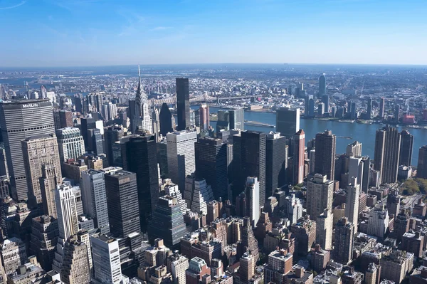 Flygfoto av manhattan new york city — Stockfoto