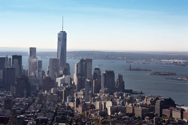 Letecký pohled na manhattan new york City — Stock fotografie