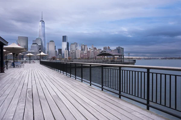 Ville de new jersey de Hudson river front de mer promenade — Photo