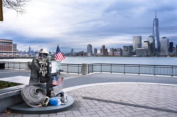9 11 Memorial Estátua Jersey City — Fotografia de Stock