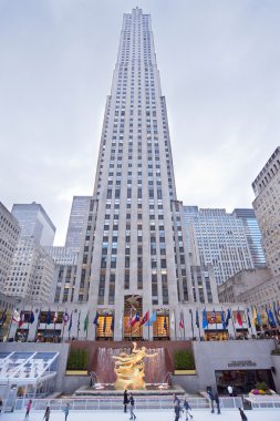 Rockefeller center, buz pateni pisti new York'ta