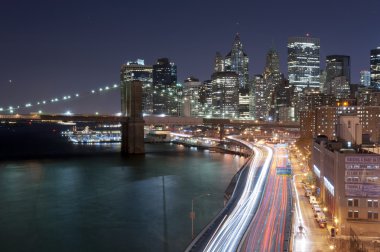 Brooklyn Köprüsü ve Manhattan Skyline, New York