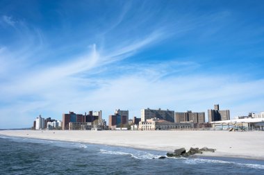 Coney Island beach panorama new york şehri