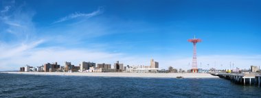 Coney Island beach panorama new york şehri