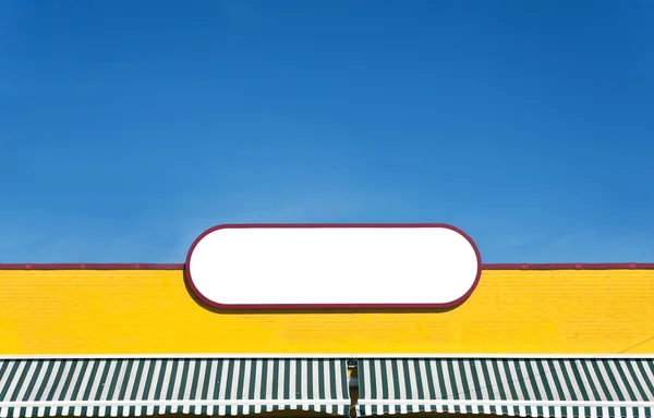 Yellow White Logo Plate. — Stock Photo, Image