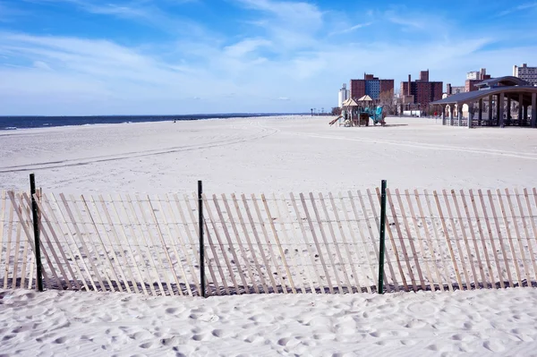 Praia vazia Coney Island — Fotografia de Stock