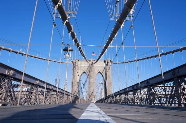 Loopbrug brooklyn bridge new york city — Stockfoto