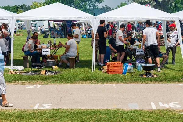 2022年6月5日 Temerin Serbia Scene Pasuljijada Bean Festival 2022 セルビア テメリンで開催中のフード ストック画像