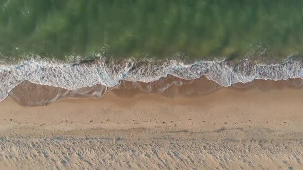 Flygfoto Bilder Vågor Jetties Beach Nantucket Island — Stockvideo