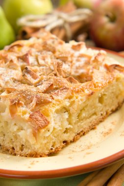 Tarçınlı ev yapımı elmalı turta.
