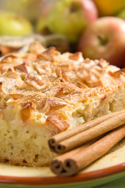 Tarta de manzana casera con canela Imagen de stock