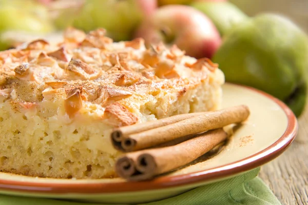 Tarta de manzana casera con canela Imágenes de stock libres de derechos