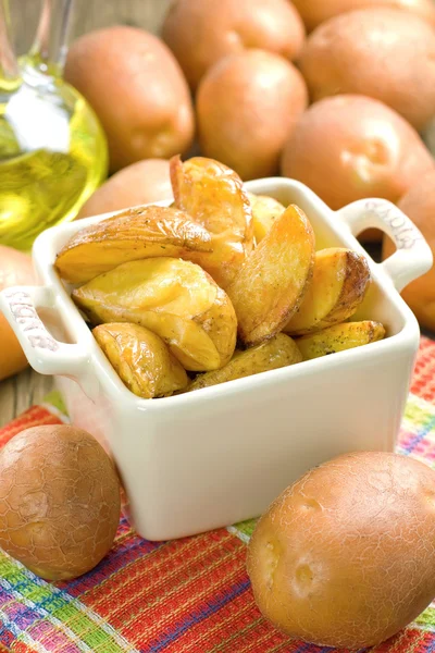 Baked potatoes with parsley — Stock Photo, Image