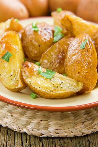 Baked potatoes with parsley — Stock Photo, Image