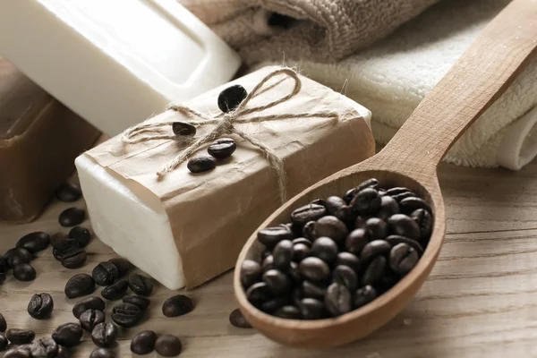 Spa koffie zeep — Stockfoto