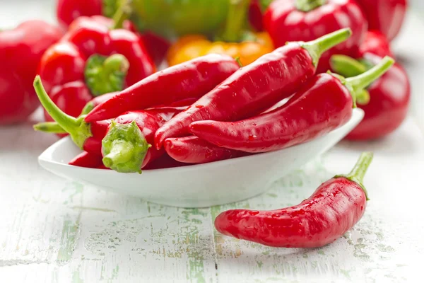 Rote Chilischoten — Stockfoto