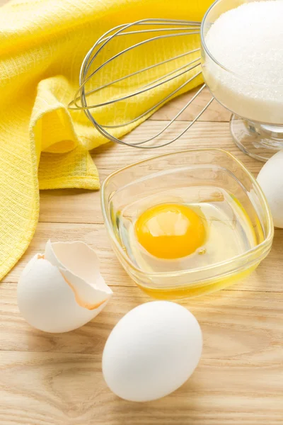 Eggs and sugar — Stock Photo, Image