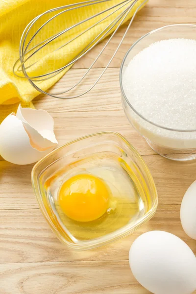 Eggs and sugar — Stock Photo, Image