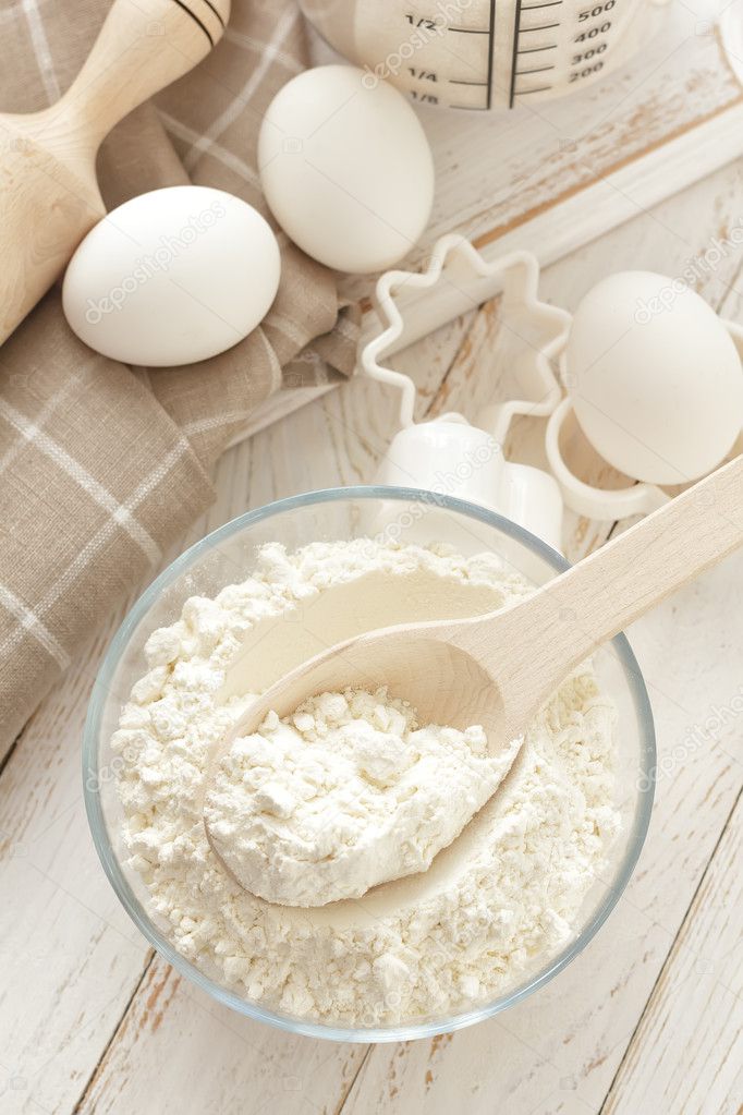 Flour, eggs and sugar