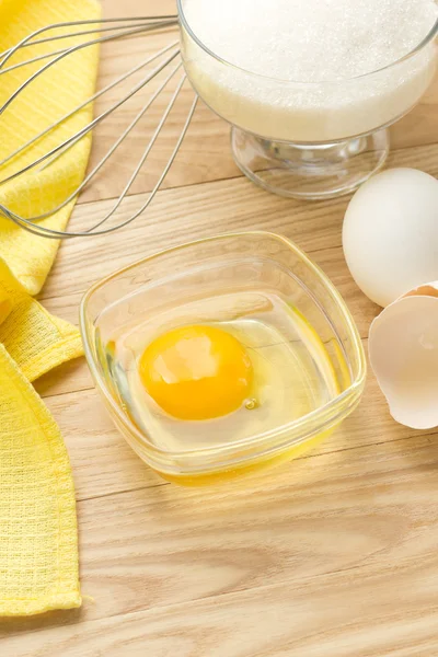 Eier und Zucker — Stockfoto