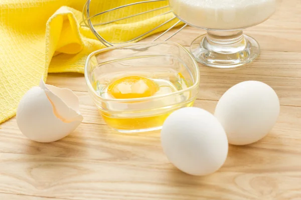 Eggs and sugar — Stock Photo, Image