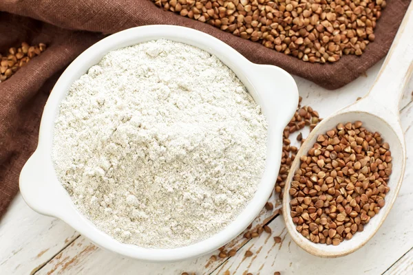 Buckwheat flour — Stock Photo, Image
