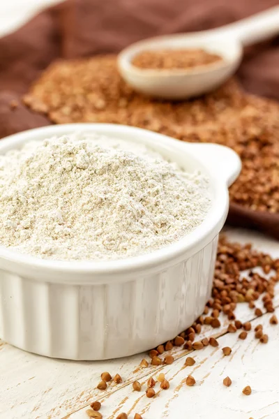 Buckwheat flour — Stock Photo, Image