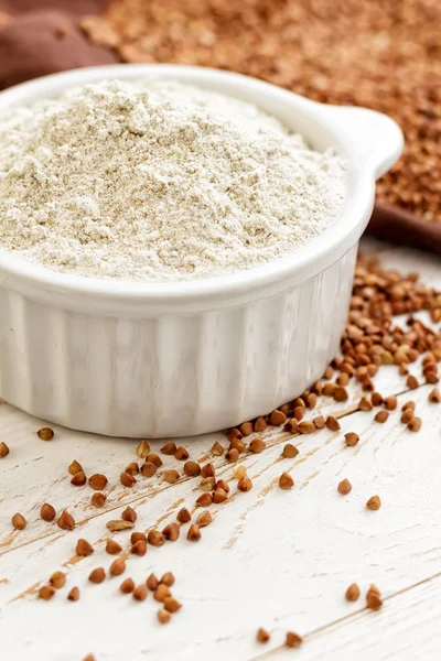 Buckwheat flour — Stock Photo, Image