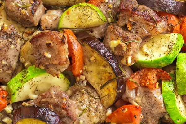 Carne e produtos hortícolas — Fotografia de Stock