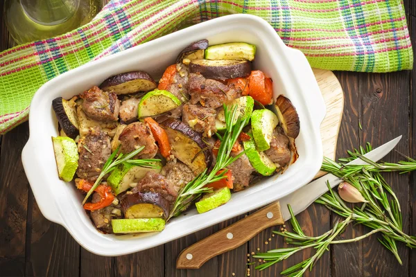 Carne e produtos hortícolas — Fotografia de Stock