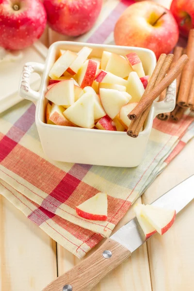 Apples with cinnamon Stock Picture