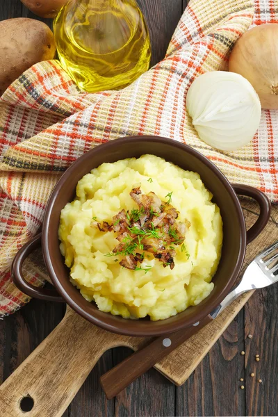 Purè di patate con cipolla — Foto Stock